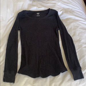 Long sleeve waffle shirt